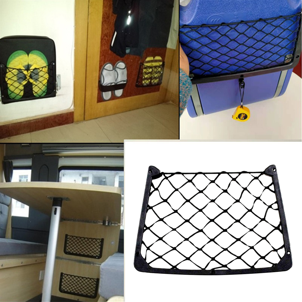 Magazine Holder Rack - カーシート背面収納ネット、伸縮性のあるメッシュ素材、雑誌ホルダー、収納ラック、ティッシュや小物を収納できるポケット、RV、トラック、キャンピングカー用。