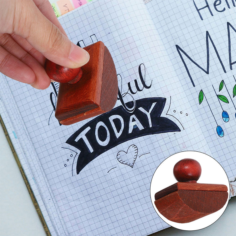 Ink Blotter Paper - 2枚入り デスク用インク吸収紙 木製揺れ台付き 書道スタンプ用 速乾ツール 吸水紙