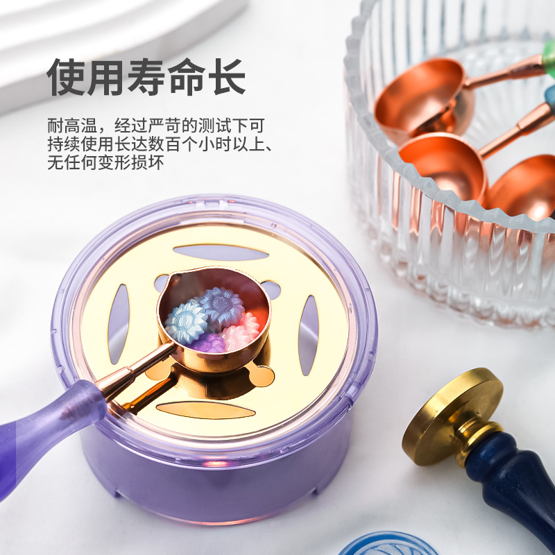 ワックスシールウォーマーキット、溶解スプーン付きワックスシー - Wax Seal Stamp Set のレビューと価格