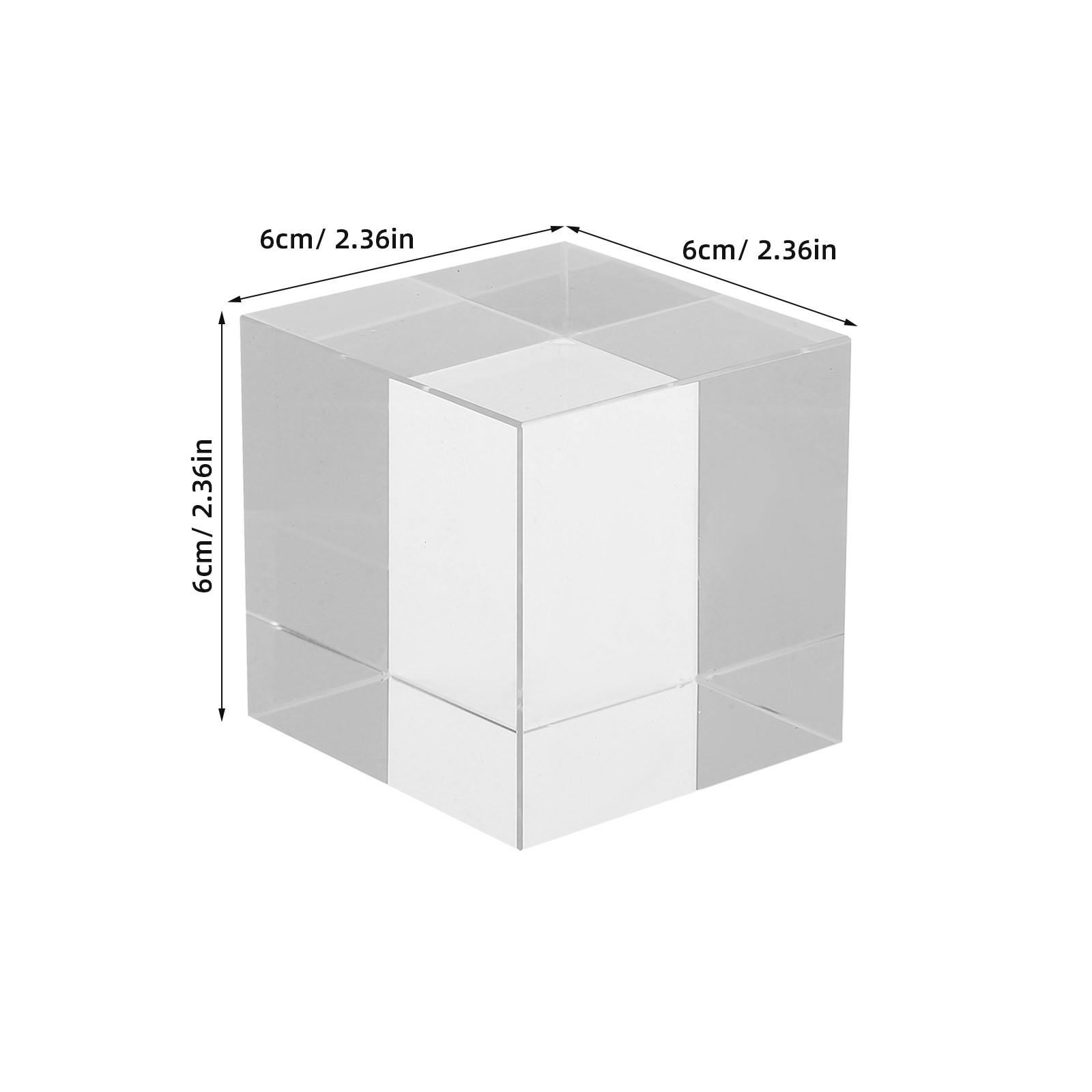 正方形の透明クリスタル製ペーパーウェイト。重厚感があり、透明 - Paper Weight Crystal のレビューと価格