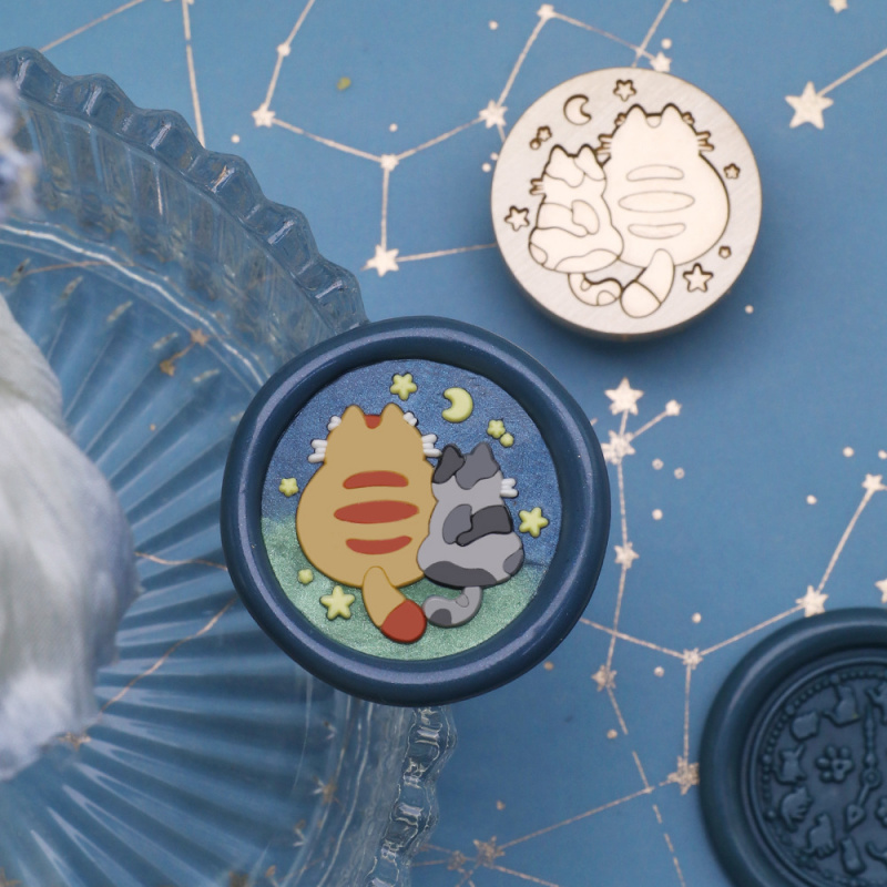 猫シリーズ 25mm チャプターワックスシール キュートな招 - Wax Seal Stamp Set のレビューと価格