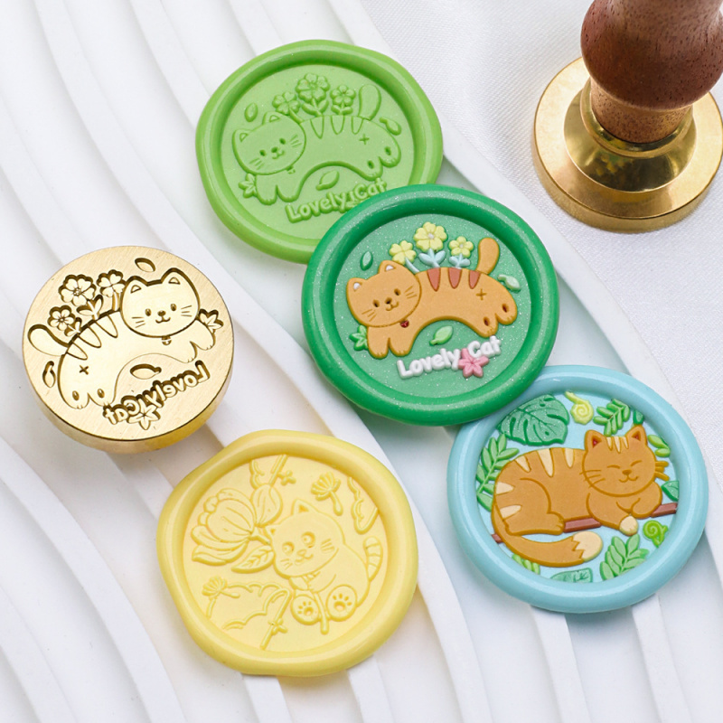 猫シリーズ 25mm チャプターワックスシール キュートな招 - Wax Seal Stamp Set のレビューと価格